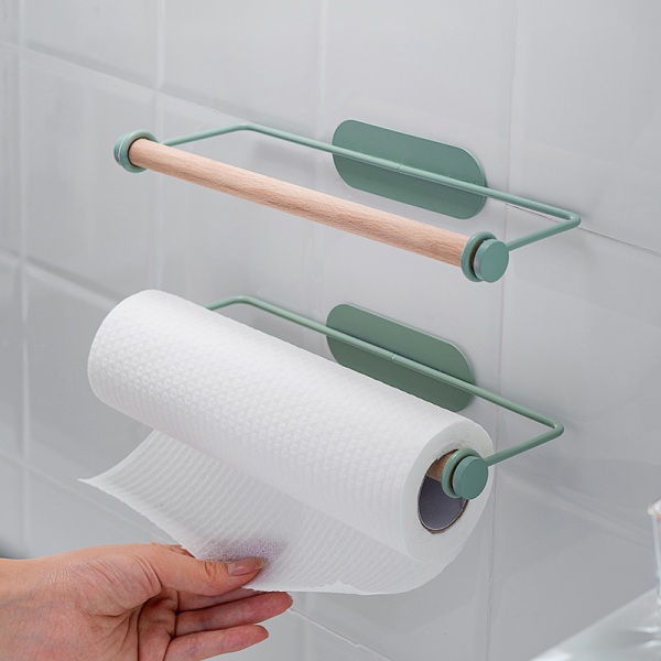 Köksdisktrasa Lazy Rag Roll Pappershängare Pappershanddukshållare (Vit)