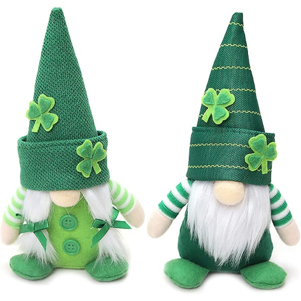 Kløver Gnome Dukke Par Figur Ansiktsløse Eldre Hjem Tilbehør - 2 stk