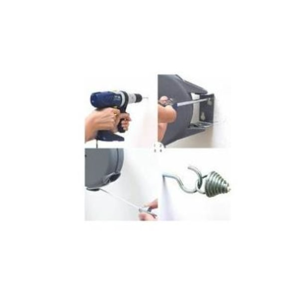 Roll Up Retractable Clothesline, Wall Mount Retractable Clothesline, - 12m Cord, Gray