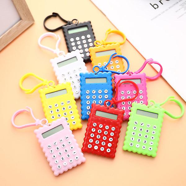Student Mini Elektronisk Kalkulator Cookie Shape Skolekontor Blå