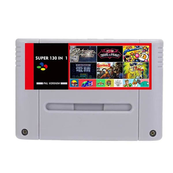 Super 130 i 1 Spil Spilkort til SFC 16 Bit Spilkonsol