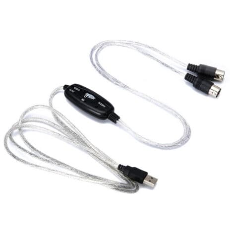 USB MIDI-interfaceadapterkabel Ind/Ud Tastatur/PC Audioforlænger