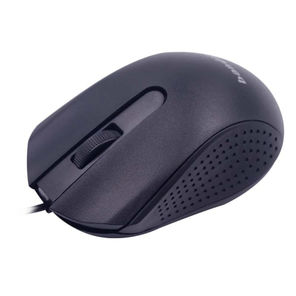 1 stk kablet mus, 3 nøgler bærbar ergonomisk mus, optisk mus til bærbar computer (sort)