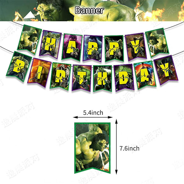 Hulk-teemainen R-kirjaimen vetävä kakunpäällinen ja riippuva kierteiden setti