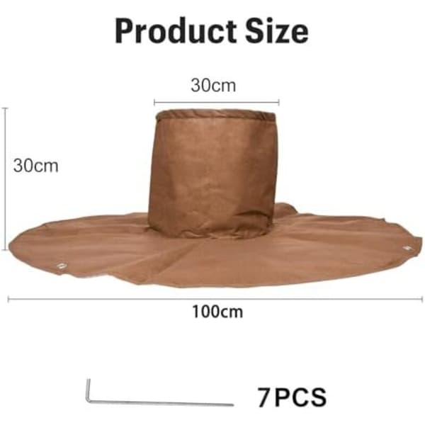 Palmerodbeskyttelse. Vinterbeskyttelse til palmerødder. Vinterbeskyttelse mod frost. Kuldebeskyttelse til planter og træer op til 34 cm i diameter.