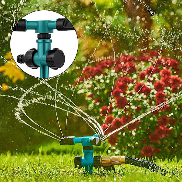 Havevandssprinkler, Automatisk Plænesprinkler 360 Graders Roterende Sprinkler