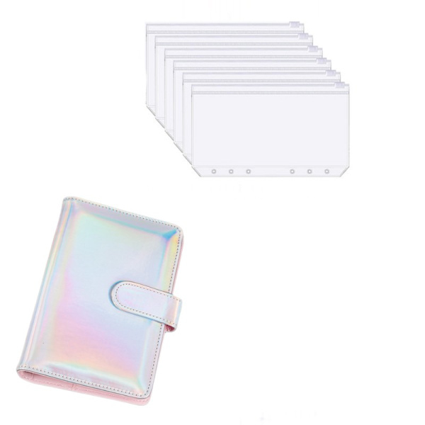 A6 Notesbog med 8 Ringbindslommer & 6 Huller MultiColor