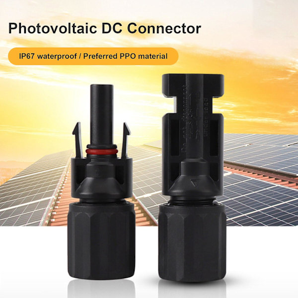 44 st Pv Solarkontakter 1000v 30a Med Nycklar Ip67 Vattentät Solpanel Kabelkontakter Mal