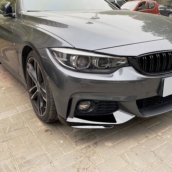 For 4-Series F32 F33 F36 2014-2020 Frontfanger Lip Angle Diffuser Splitter Spoiler Beskytter Svart