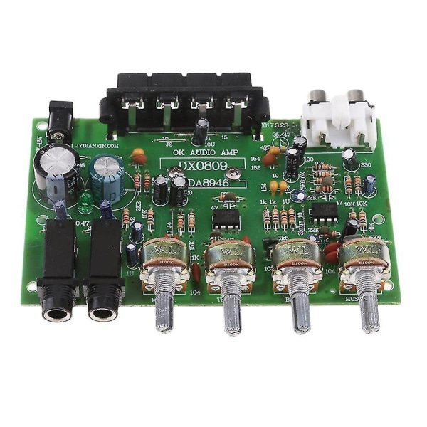 Dx0809 To-kanals effektforstærkerkort 60w Hi-fi stereolyd effektforstærker Lydstyrke Tonekontrol
