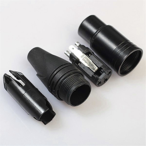 10st DIY 3-Pin XLR Adapter Uttag XLR Aviation Kontakt Svets Huvud Mikrofon Kabel Kontakt