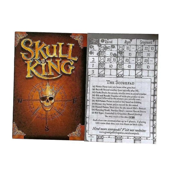 Englanninkielinen versio Skull King Ultimate Pirate Board Game Card -strategiapeli