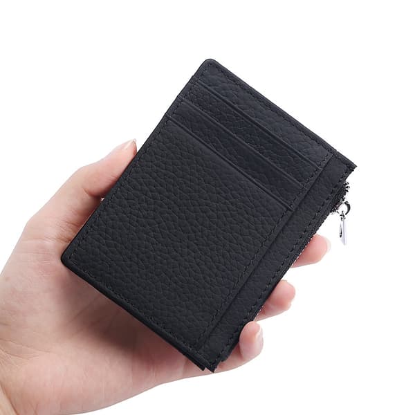 Slank Minimalistisk Pung med RFID-blokering Sort
