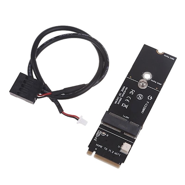 M.2 Key A E to M.2 NVME Key M SSD Adapter Card Support for M.2 SSD WiFi Card