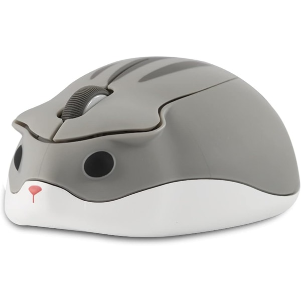 Lätt 2,4 GHz trådlös mus Söt trådlös mus Bärbar minimus 3 knappar för bärbar dator (grå)