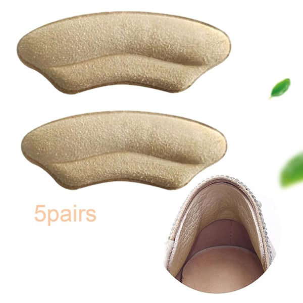 5 par hälgrepp dynor mjuk svamp fotdämpning högklackade inlägg beige