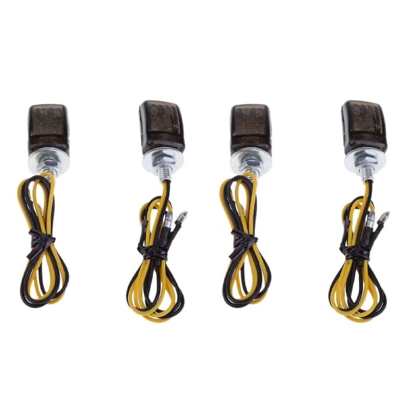 4 stk. Universal Led Sort Mini Tiny Blinklys Blinklys Motorcykel Motorcykel Til