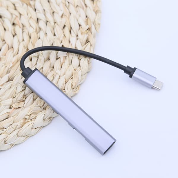 USB-hub, USB-C med 4 USB-porte, 5 Gbps
