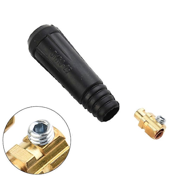 1 set TIG Svetskabelfäste Panelkontakt-Plugg Modell DKJ10-25 200Amp Euro Stil Snabbkoppling Svetskabelkortkontakter