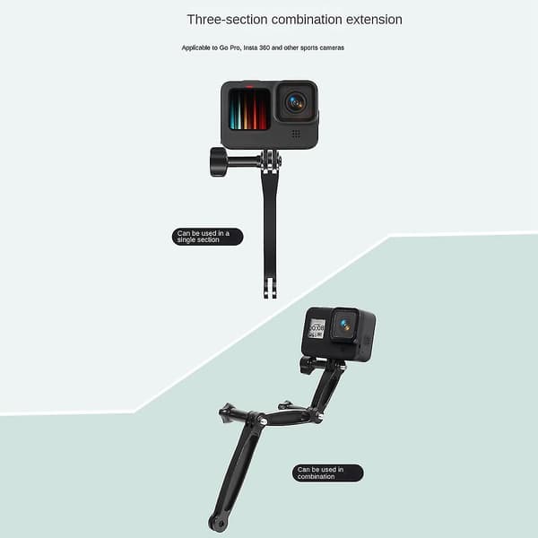 Förlängningsfäste för GoPro11/10 Kamera Max 3-i-1 Förlängningsstångsfäste