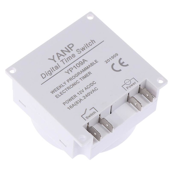Digital Timer DC/AC 12V 16A LCD Display Programmerbar Timer OVP Switch