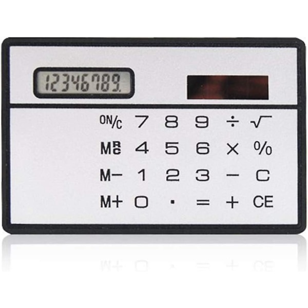 Ultra-thin Calculator Portable Mini Slim Solar Power Pocket Calculator For School, Home & Office