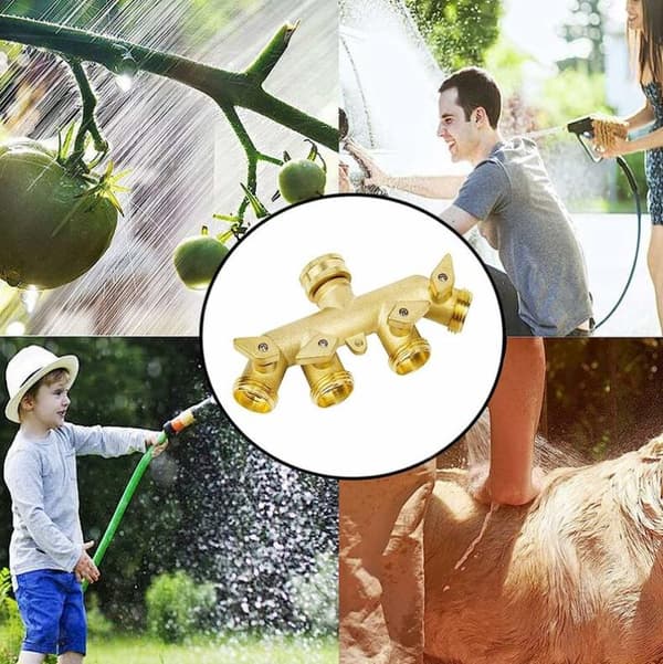 4-veis krantilkobling messingavleder