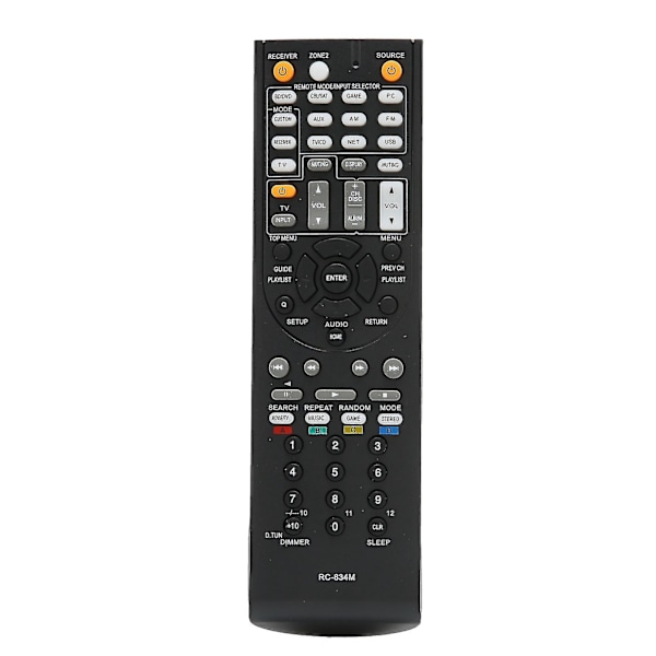 Fjernkontroll for Onkyo, erstatter fjernkontroll for RC865M HTR758 HTR791 RC834M TXNR515 HTR990 TXNR509