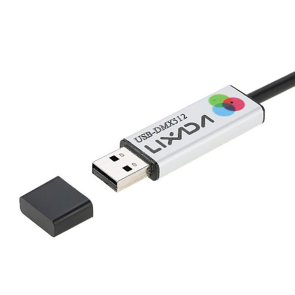 USB till DMX-gränssnittsadapter LED DMX512 Dator PC Scenbelysningsstyrenhet Dimmer