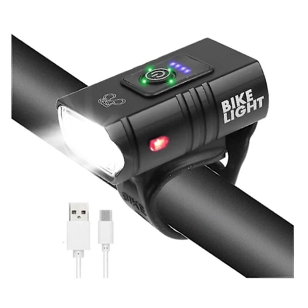 Sykkellys, USB-oppladbar sykkelhovedlykt 2000 Lumen Super Lys Sykkelforlykt