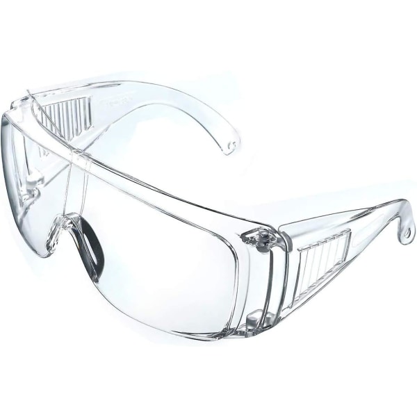 Sikkerhedsbriller, overbriller, klare og anti-dug beskyttelsesbriller - Øjne til laboratorie-, kemikalie- og arbejdspladssikkerhed (gennemsigtig)