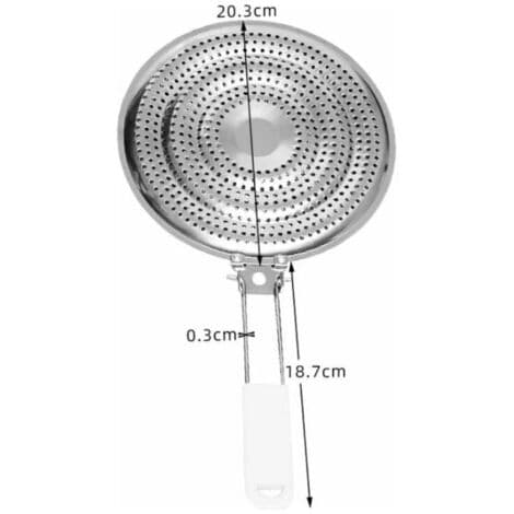 Lntyq 20,3 cm varme diffuser i rustfritt stål kun for gasskomfyr