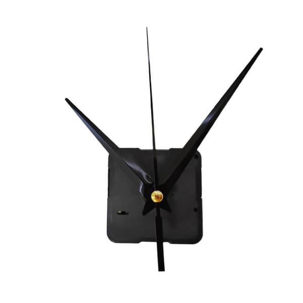 Silent Quartz Clock Movement with Black Hands - 18.5mm Shaft, 9.5mm Thread, DIY Clock Replacement