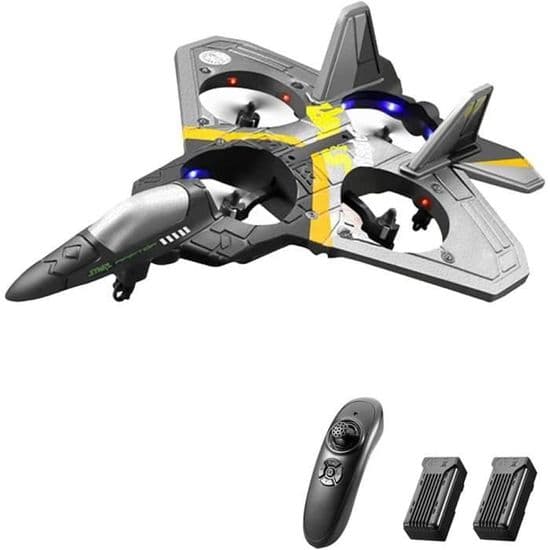 Fjärrkontrollflygplan V17 - RC redo att flyga - Gravitationssensor - 4 motorer - Blå - 8 år och uppåt