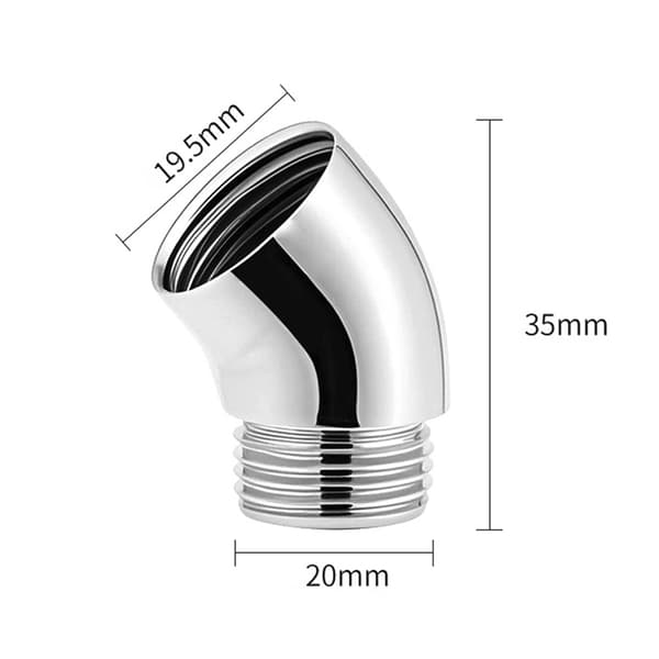 135° Adapter för Duschhuvud Silver
