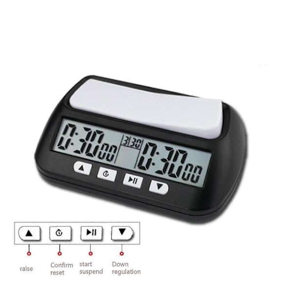 Skak Basic Digital Skakur & Spil Timer, Ur Digitalt Ur Timer-fcy