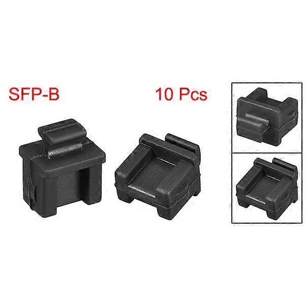 Uxcell 10 kpl SFP Silikonisuojat Suojatulppa Musta 14mmx12mmx17mm Pölysuoja Silikoninen Pölytiiviste