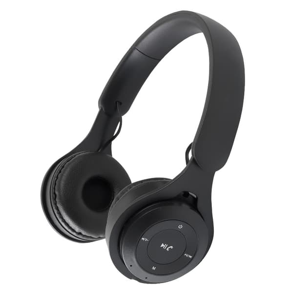 Y08 Deep Black Bluetooth Headphones: Foldable, Long Battery Life