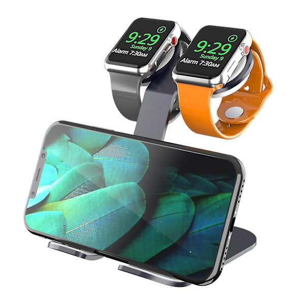 Opladningsstativ Dobbelt Smart Watch Opladningskabel Base Oplader Stativ Til Apple-watch 1/2/3/4/5/se