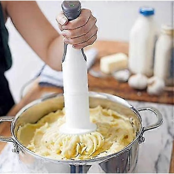 Elektrisk kartoffelmoser, håndmixer grøntsagshakker 3-i-1 sæt, multiple puré og blender, nedsænkningsblander til perfekt blanding og purering