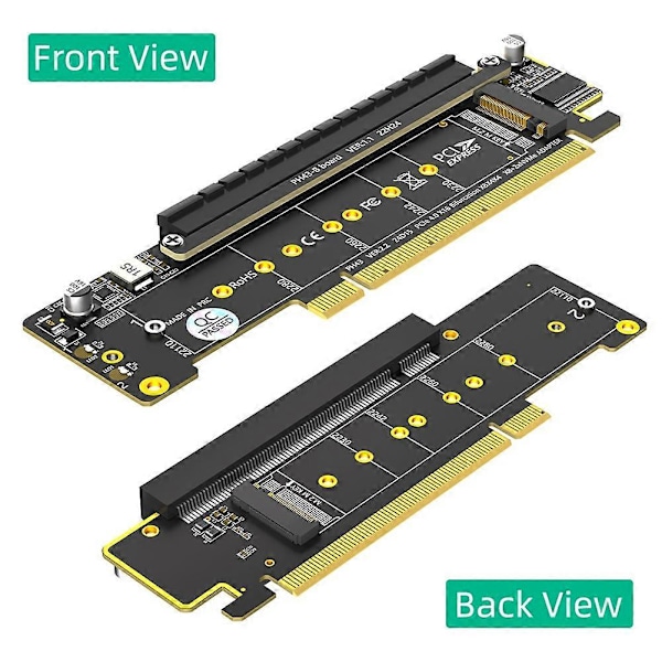 Dual NVMe PCIe -sovitin, PCIe 4.0 X16 - Dual NVMe & 1x Lisää PCIe X16 (X8 Signaali) -sovitin M.2 NVM:lle