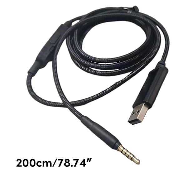 Nylonpunotut 3,5 mm kuulokkeiden kaapelivaihdot MMX300 -kuulokkeille