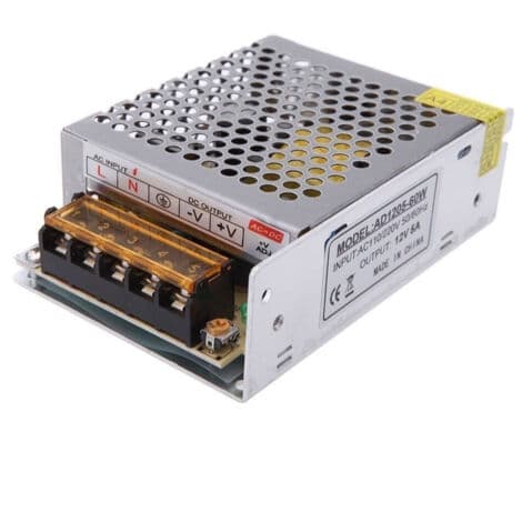 LED-transformator for lyslist 60 W 5 A, LED-strømforsyning, 12 V DC-driver