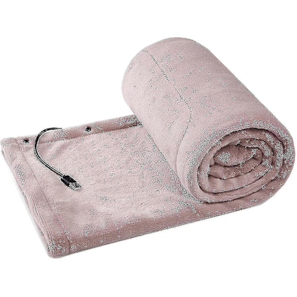 Usb Rechargeable Electric  Heated Throw Blanket Shawl Full Body Flannel Fast-heating For Outdoors Stadium Home Office, Machine Washable