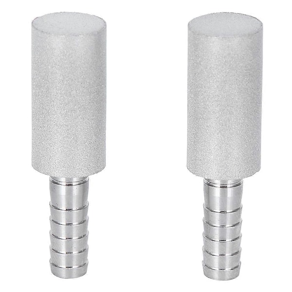 2st 0,5m Bubbel Diffusions Syresten Rostfritt Stål Luftningssten 1/4in OD Barb Anslutning För Akvarium Damm Fisk Tank