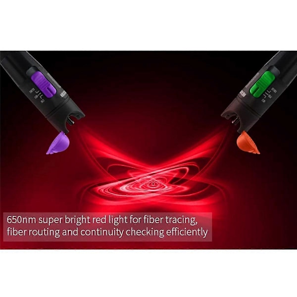 30MW 30KM Visuel Fejlfinder Fiber Lys Tester VFL Optisk Kabel med Single Mode 9/125um FC Han til LC Hun AdapterA