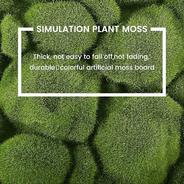 Gräsmatta - Stenform Inomhus Grön Konstgräsmatta Mattor Falsk Sod Moss för Hem Hotell Vägg Balkong Dekoration