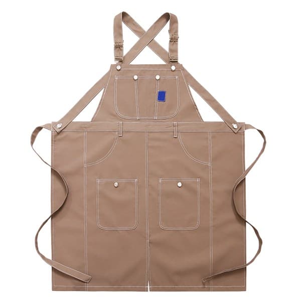 Kockförkläde Canvas Cross Back Justerbart förkläde för män kvinnor,