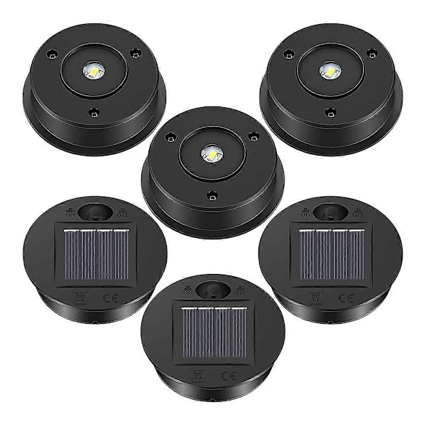 6 st Solcellslampor Ersättningstopp 7 Lumen Solcellslykta Delar LED Solpanel Lyktlock Lampor f