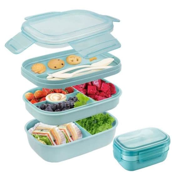 Bento Box 1900 ml - 5 Fack - Lock Ingår - Samtida Design